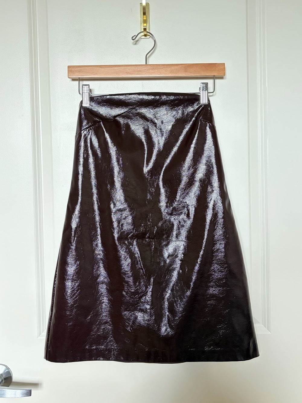 Abercrombie & Fitch Brown Faux Leather Mini Dress